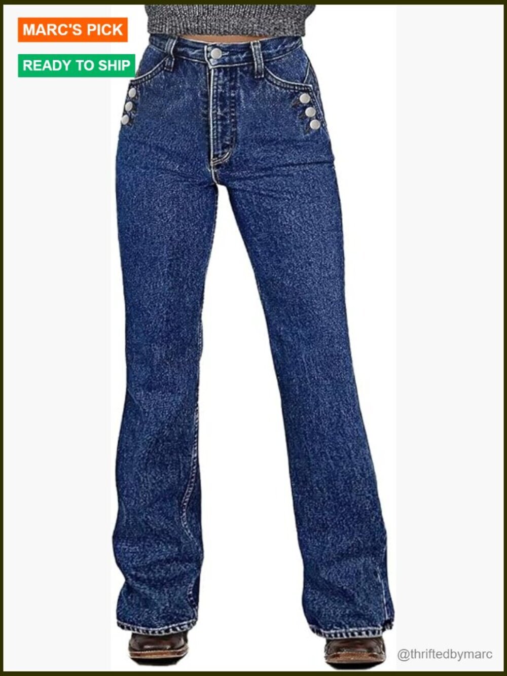 High Waist Bootcut Stretch Denim Jeans for Women Casual Pants
